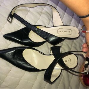 JONAK ankle strap pointy toe stiletto